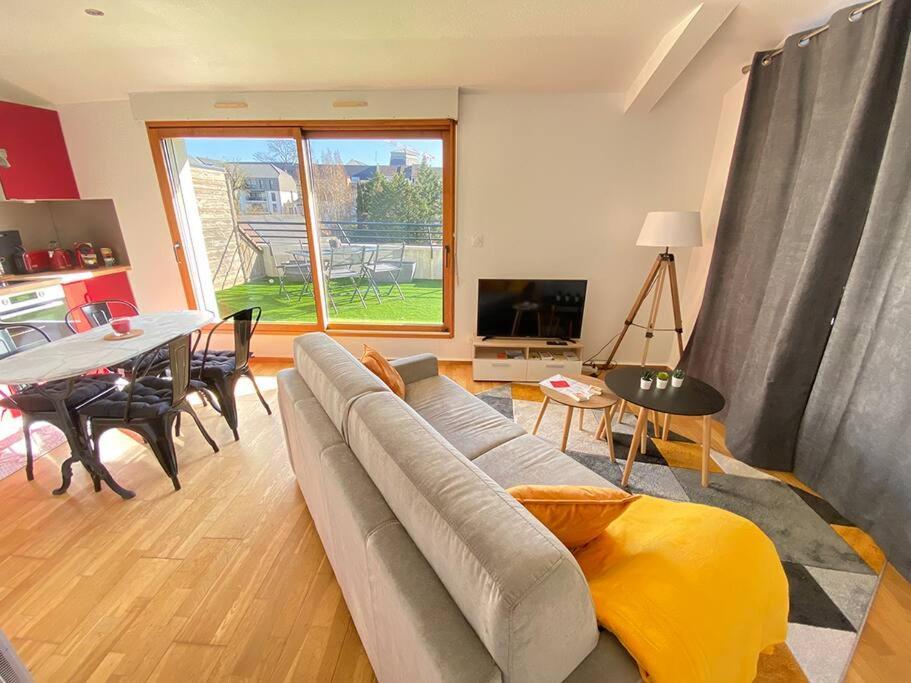 Grand Studio, Belle Terrasse Avec Vue Nantes Bagian luar foto