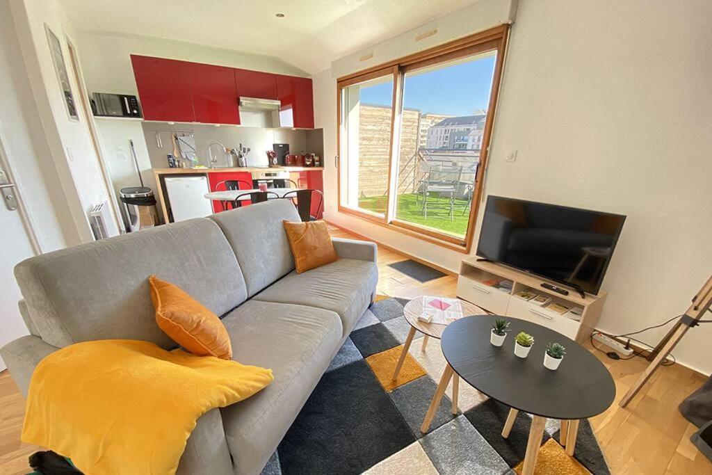 Grand Studio, Belle Terrasse Avec Vue Nantes Bagian luar foto